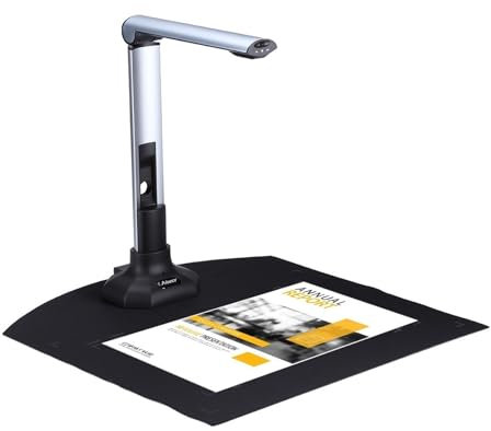 Dokumentskanner, BK52 Bärbar bokstorlek A3 & dokumentkameraskanner, fånga HD 10 megapixlar USB 2.0 höghastighetsskanner med LED-ljus,för undervisning i affärsmöten