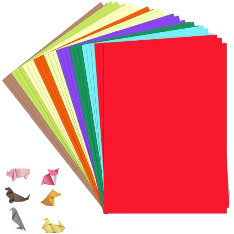 70 Feuilles Papier Cartonné A4, 230 g/m² Feuille Cartonnée Couleur, 10 Couleurs de Papier Cartonné Coloré pour Loisirs Créatifs, DIY Création, Peinture, Scrapbooking, Cartes de Vœux