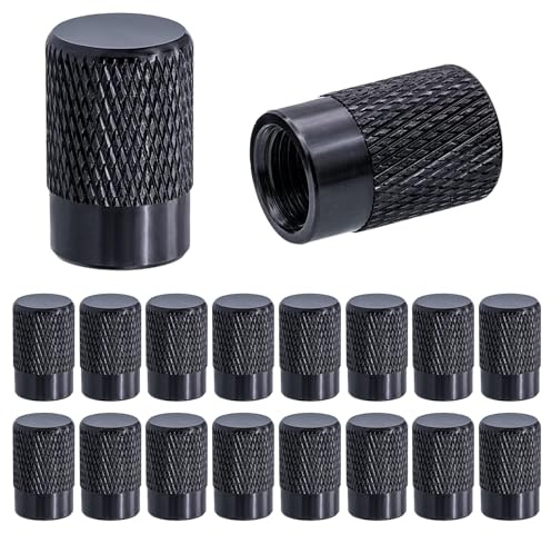 18 Piezas Tapones Valvula Coche de Aluminio Anodizado, Tapas de Válvulas de Neumático Universales, Apones para Rueda de Coche para Moto, Camiones, SUVs, Bici, Llantas Automotriz