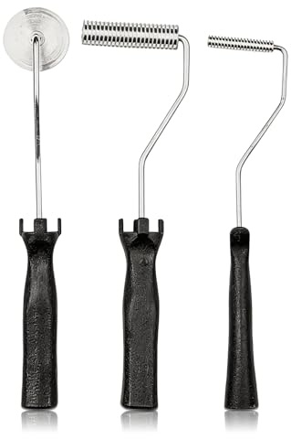 Juego de 3 rodillos de laminación de fibra de vidrio, accesorios para rodillos de resina epoxi, rodillo de laminación de aleación de aluminio, rodillo de laminación de fibra de vidrio, para aplicación