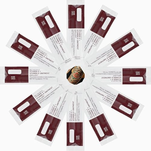 Tattoo Aftercare Cream with Vitamin A and D Ointment for Tattoo & Permanent Makeup Care, 12pcs | Skin Soothing Scar Care