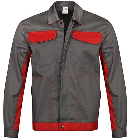 BWOLF Delta Veste de Travail pour Homme en Coton/Polyester Vestes Travail pour Homme 4 Poches, Gris, XL