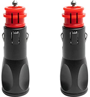 Prise Allume Cigare Male,Adaptateur Male Allume Cigare,Prise Fiche Male Allume Cigare,Fiches pour adaptateurs d'allume-Cigare européens 12V - 2PC