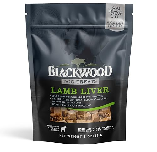 Blackwood Freeze Dried Raw Single Ingredient Dog Treats, 100% Lamb Liver, 3 Ounce Pouch, High Protein, Made in The USA