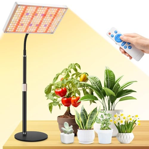 2025 Newest LED Grow Lights Full Spectrum Desk Grow Lamp Dimmable with Remote Control for Greenhouse and Indoor Plant Veg and Flower Growing [Tabletop]