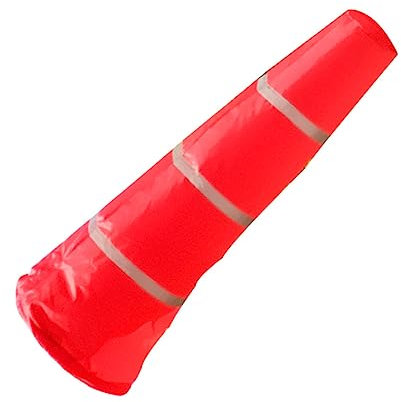 Toyvian Manga De Viento para Exteriores 150 Cm Tejido Reflectante Rojo y Blanco para Jardín e Indicador De Dirección Viento Resistente Lluvia y Sol