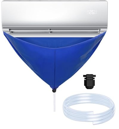 Copertura per la pulizia 'aria condizionata – Copertura di corrente alternata | Kit di pulizia AC – Sacchetto pulito con tubo 'acqua per unità da parete, cuscino per lavaggio polvere diviso