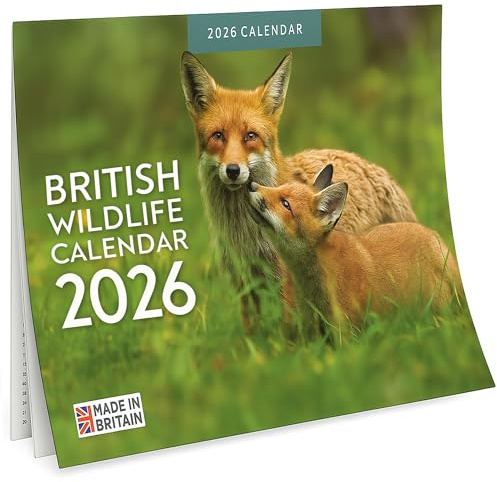 British Wildlife Calendar 2026 – Wildlife & Nature Wall Calendar A4 Month-to-View – British Animals Photography, Practical 2026 Calendar for Home or Office, Organiser & Family Planner