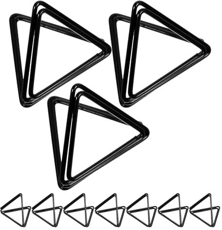Kichvoe 36 Portatarjetas de Mesa Triangulares de Metal Negro, Soporte Estable para Números, Fotos y Menús, Clips para Decoración de Bodas, Fiestas y Eventos, 36 Piezas