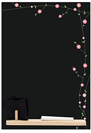 Chalkboards UK Petit Tableau mémo imprimé avec Plateau, Craie et Gomme en Feutre, 29,7 x 20,7 x 1 cm