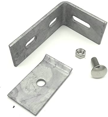 5x Wandanschlusswinkel Doppelstabmattenzaun Zaun verzinkt mit Schraube Mutter Halterung Befestigung Montage Kit Set