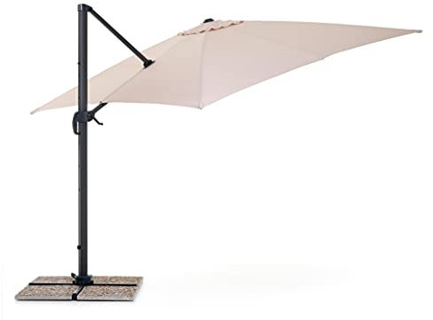 Corners Verso Ombrellone a Braccio Retrattile, Ecrù