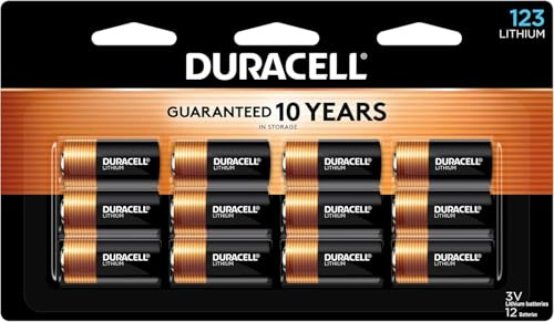 Duracell 123 baterías de Litio de Alta Potencia, 12 Unidades