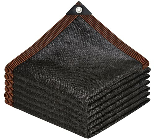 BCBIG Toldo Vela Rectangular 5x5m, Red de Sombra Exterior, Malla Sombra 90% UV, Polietileno de Alta Densidad, Color Negro, para Patio, Pergola, Jardín, Balcón, Terraza