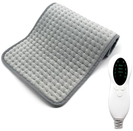 Horuili Cuscino riscaldante, coperta riscaldante portatile con 3 modalità di timer, 10 impostazioni di temperatura, cuscino riscaldante elettrico mestruale, spalla collo schiena