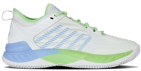 K-Swiss Hypercourt Supreme 2 - Zapatillas de Tenis para Mujer, Wht Green Dtchcnl, 37.5 EU
