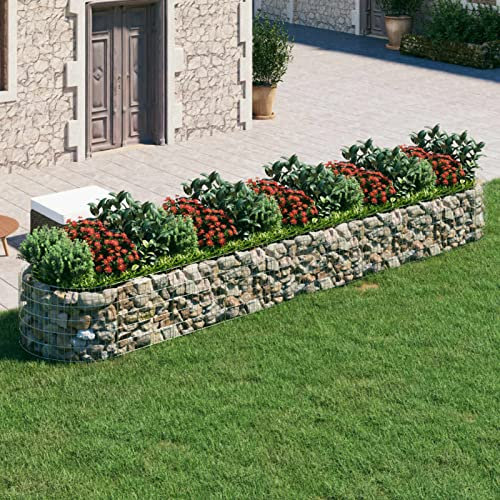 Xichuzi Arriate de gaviones, Macetas para Flores Y Plantas, Jardineria Maceteros, Huerto Urbano Terraza, Mesa De Cultivo, Mesa Cultivo, de Hierro galvanizado 500x100x50 cm