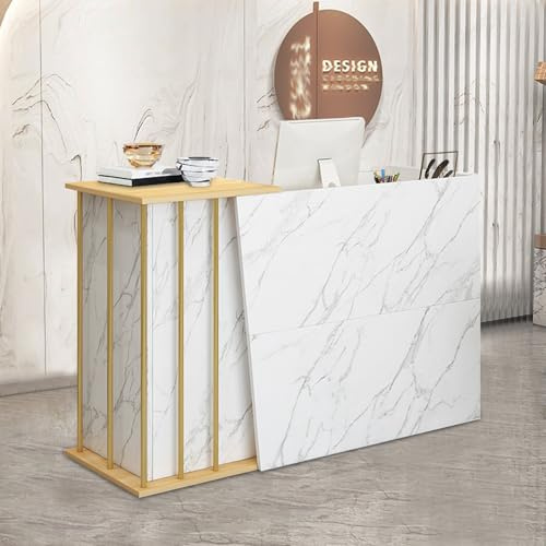 Reception Disk med Låsbar Förvaringslådor, Modern Kassa Disk för Butik, Reception Desk för Detaljhandel för Kontorsentré eller Försäljningshall B 100cm