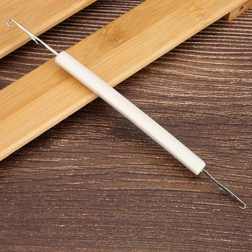 Tissting Agujas de doble punta para tejer, Agujas de doble extremo con mango plateado para máquinas de tejer LK150 y LK360 Accesorios para proyectos personales y comerciales con máquinas paso 6.5 mm