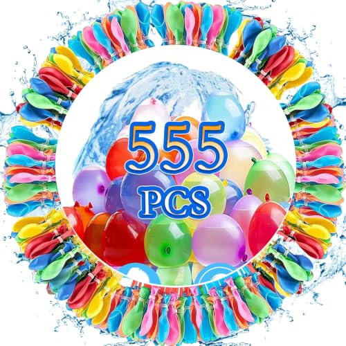 Funnity 555 Pcs Bombe a Eau à Fermeture Automatique, Ballons D'eau Colorés,Convient pour les Jeux D'eau D'été, les fêtes de Plage