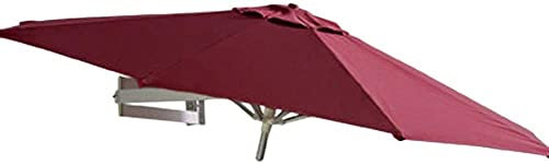 Parasol montado en la Pared Redondo al Aire Libre, Paraguas de Patio de balcón de jardín de Patio, Paraguas de Pared con Marco de Aluminio.