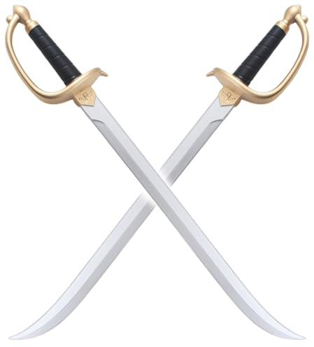 REPLIKSWORD Pack 2 Epees Pirate en Mousse Sabre Cosplay Deguisement Epee Corsaire