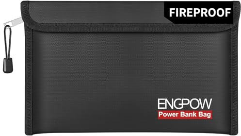 ENGPOW Fireproof Organizer Travel Safe Bag, Portable Electronic Carry Case