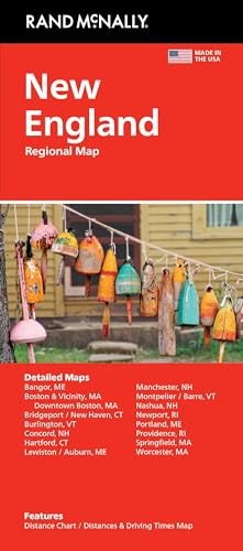 Rand McNally Easy to Read: New England Regional Map: New