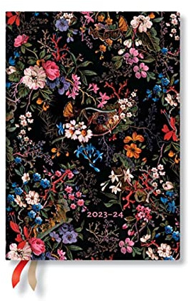 Paperblanks Agende Flexi a Copertina Morbida di 18 Mesi 2023-2024 Floralia | Orizzontale | Midi (125 × 175 mm)