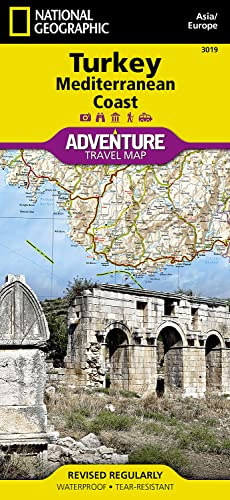 Turkey Mediterranean Coast Adventure Map by National Geographic – Waterproof Travel Map with Beaches, Ancient Ruins & Hiking Trails – Foldable Map for ... Way (National Geographic Adventure Map)