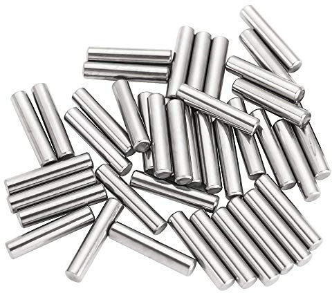 Yesallwas 100Pcs 3mm x 18mm Dowel Pin 304 Stainless Steel Shelf Support Pin Metal Fasten Elements Used On Precise Location (3mm x 18mm 100 PCS)