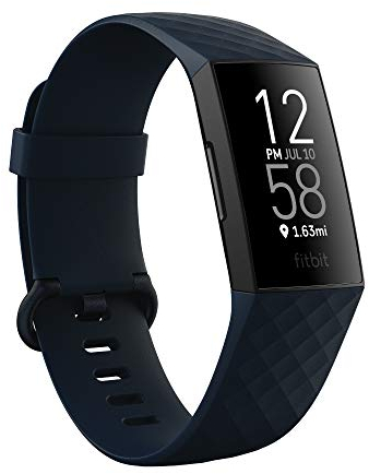 Fitbit Charge 4 Advanced Fitness Tracker with GPS, Swim Tracking & Up To 7 Day Battery, Storm Blue