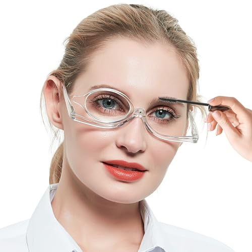 OCCI CHIARI Eye Make Up Reading Glasses Women Magnifying Eyewear Rotatable Cosmetic Eyeglasses 100 125 150 175 200 225 250 275 300 350 400 500 600(Clear 2.0)