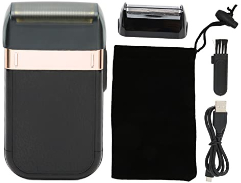 Rasoir Électrique Homme À Grille Sans Fil, Shaver Gold et Titanium Foil, Professionnel pour Coiffeur et Barbier, Tondeuse Barbe Rechargeable Précision