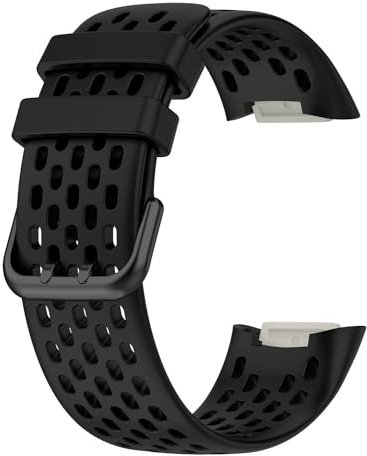 Panda Bobo Compatible with Fitbit Charge 5 Charge 6 strap Replacement Band Mesh Wristband Women Men Small large (Black)