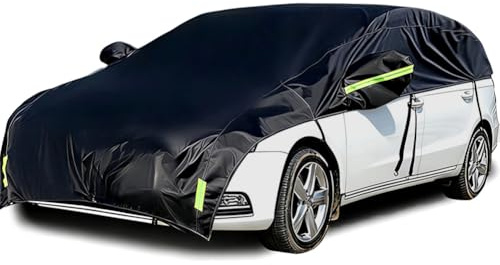 Konnfeir Halbgarage für Auto Windschutzscheibe Abdeckplane Winter Sommer Autoabdeckung wasserdicht Auto halbgarage Staubdicht Schneefest 420D Oxford Material (MPV/SUV)