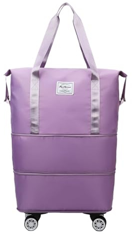 Bolsa De Viaje Plegable Extensible Con Ruedas, Bolsa De Lona Con Ruedas Grande Y Ligera Para Mujeres Y Hombres, Bolsa De Viaje Para Fin De Semana, Bolsa De Equipaje Bolsa De Maleta Extensible