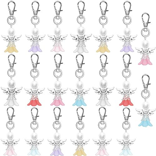 Schutzengel Anhänger, 20 Stück Gastgeschenke Schutzengel, Kleine Glücksbringer, Engel Anhänger Schlüsselanhänger Schutzengel Set für Taufe Gastgeschenke Hochzeit geschenk abschiedsgeschenke