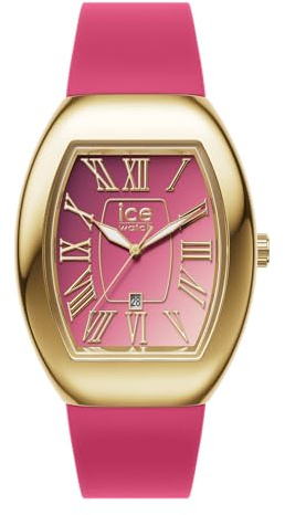ICE-WATCH - Ice Dome Metal Pink Gold - Montre dorée pour Femme avec Bracelet en Silicone - 024050 (Small)