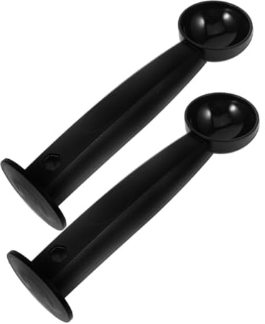 Hohopeti Juego de Apisonador y Cuchara para Café, Plástico Negro, Portátil, para Hogar y Uso Profesional, 2 Piezas