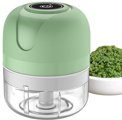 Weqizuerqi Chopper de comida eléctrica, procesador de alimentos eléctrico - cebolla vegetal | Gadget de cocina pequeño procesador de alimentos para acampar, picar jengibre, chile, frutas,