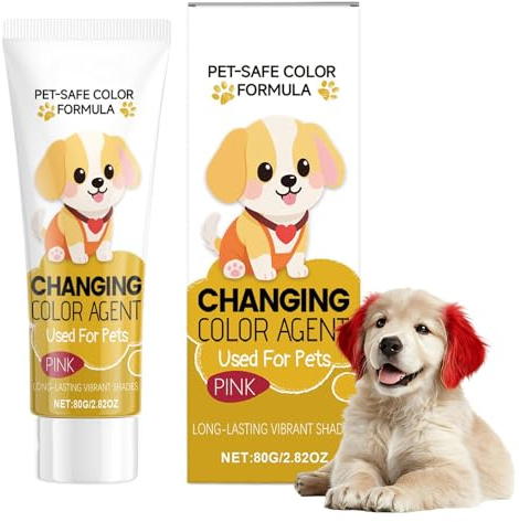 Yplkm Tinte Para Perros,Suministros Para Mascotas De Larga Duración - Tinte De Color Rosa Para Pelo De Gato - Para Cachorros Hogar Viajes Escenario Cosplay Aseo Espectáculos