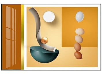 Pittura decorativa for scatola del contatore Sollevare il coperchio che copre la scatola elettrica Pittura murale in porcellana di cristallo adatta(A,40x50cm)