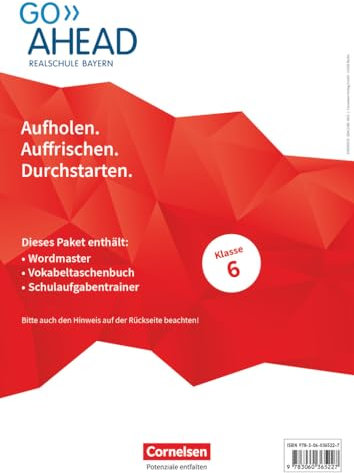 Go Ahead - Realschule Bayern 2017 - 6. Jahrgangsstufe: Arbeitshefte Wordmaster, Vokabeltaschenbuch und Schulaufgabentrainer - Im Paket