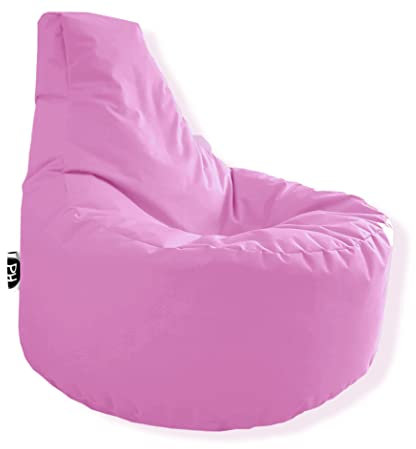 Patchhome Sillón gamer en 2 tamaños diferentes y 25 XXL – 80 cm de diámetro, 30 cm de altura del asiento, 90 cm de altura, color rosa