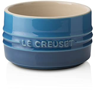 Le Creuset Stoneware Ramekin with straight wall, Stackable, 200 ml, Marseille Blue