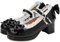 Holibanna Vintage Women Chunky Heel Pumps with Bowknot and Lace Platform High Heeled Shoes Lolita Shoes 1 Pair Black