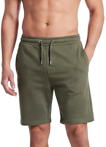 Love My Fashions® Men Running Shorts Gym Training Summer Fleece Gym Workout Sports Short for Men UK Khaki