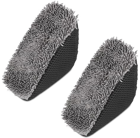 2 Pz Tire Shine Applicator, Tampone Lucidante per Pneumatici in Microfibra Applicatore per Lucidatura Pneumatici Triangolare Spugne per Applicazione Pneumatici per la Pulizia Dell'Auto