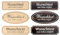 Dekolando Personalisierte Schilder Holz Optik Wunschtext Türschild personalisiert 3 Schild-Formen ab 150mm Haustür Selbstklebend Namensschild Türschilder Holzschild Namenschilder Deko